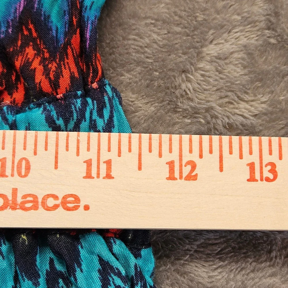 Derek Heart Chevron Print‎ Button Front Cutout Back Sundress Multi Color Medium